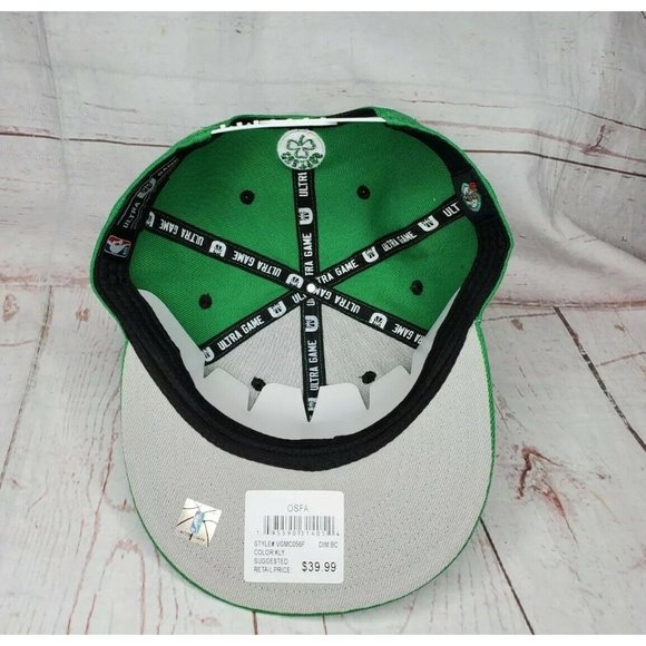 NBA Boston Celtics Official License Ultra Game Embroidered Green Snapback Hat - Picture 8 of 12